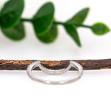 Enid 14K Solid White Gold Diamond Band | Stackable Ring