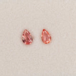 0.44 carat natural padparadscha sapphire, pear 6x4mm pink-orange loose gemstone