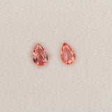 0.44 carat natural padparadscha sapphire, pear 6x4mm pink-orange loose gemstone