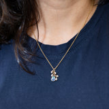 14K yellow gold boulder opal pendant