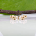 14K yellow gold diamond band