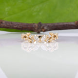 14K yellow gold diamond band