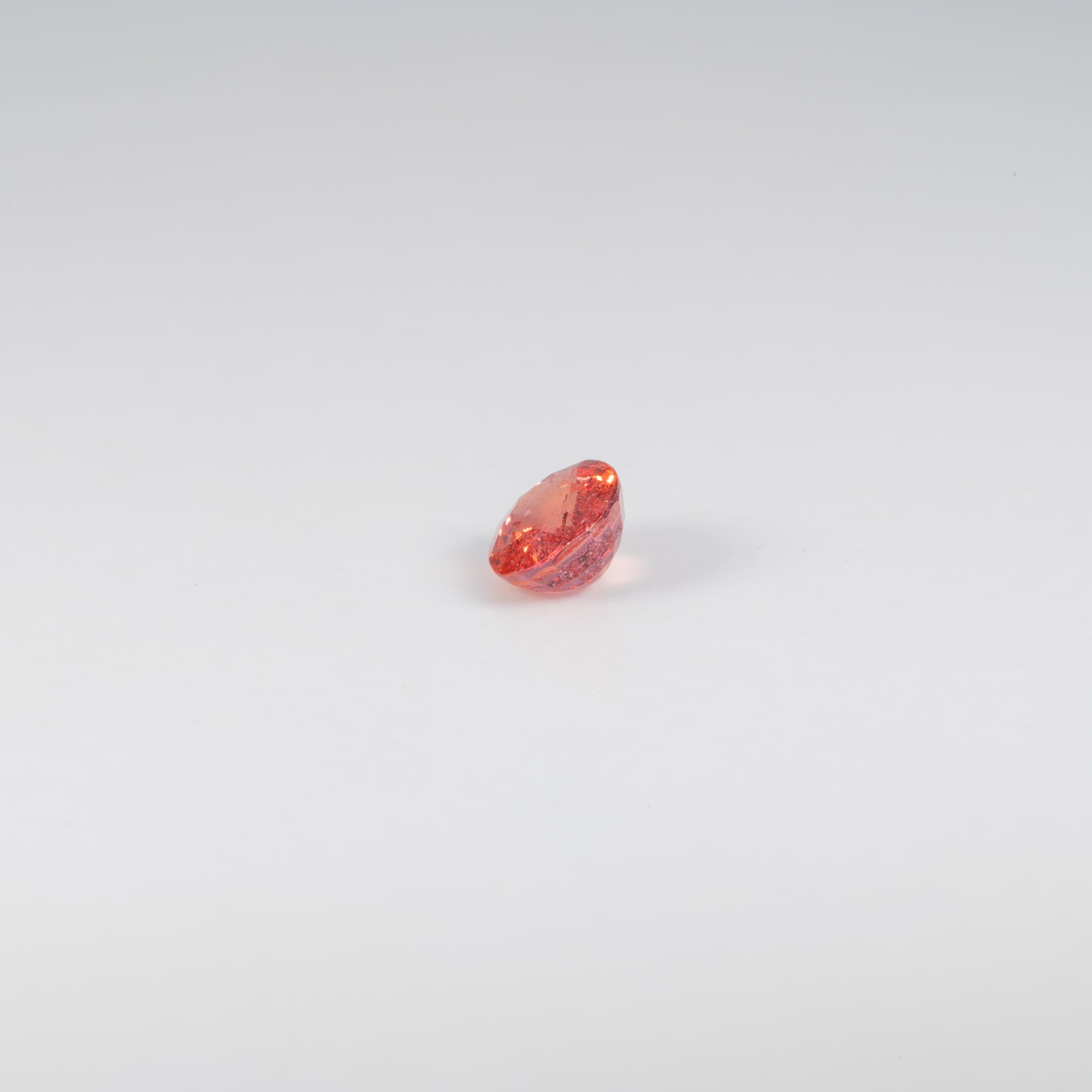 1.05 carat natural Ceylon padparadscha sapphire oval 6.7x5.5mm loose gemstone – view 3