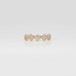 14K yellow gold diamond band