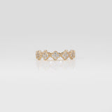 14K yellow gold diamond band