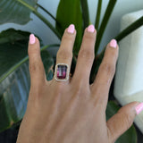 14K yellow gold bi-color tourmaline ring