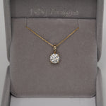 14K Yellow Gold Lab Grown Diamond Pendant