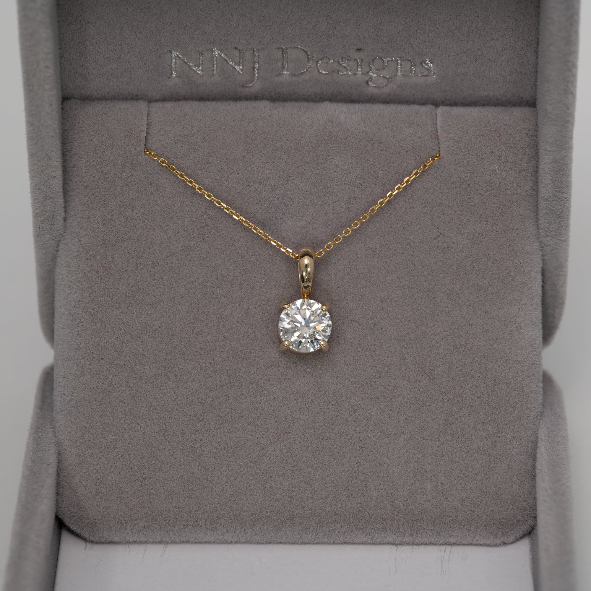 14K Yellow Gold Lab Grown Diamond Pendant