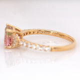 Anne 14K Yellow Gold Bi-Color Tourmaline and Diamond Ring | EM 6.7mm