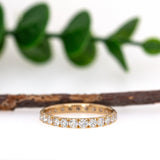 14K Yellow Gold Lab Grown Diamond Eternity Band