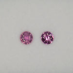 0.66 carat natural pink sapphire, round 5.3mm loose gemstone