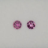 0.66 carat natural pink sapphire, round 5.3mm loose gemstone