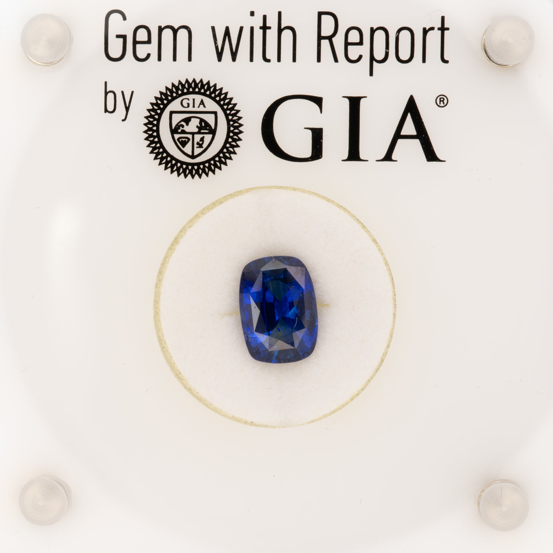GIA certified natural ceylon sapphire cushion loose gemstone