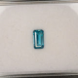 Natural Cambodian Blue Zircon Emerald Cut 9.3x5.2x4.1mm 2.81ct Loose Gemstone