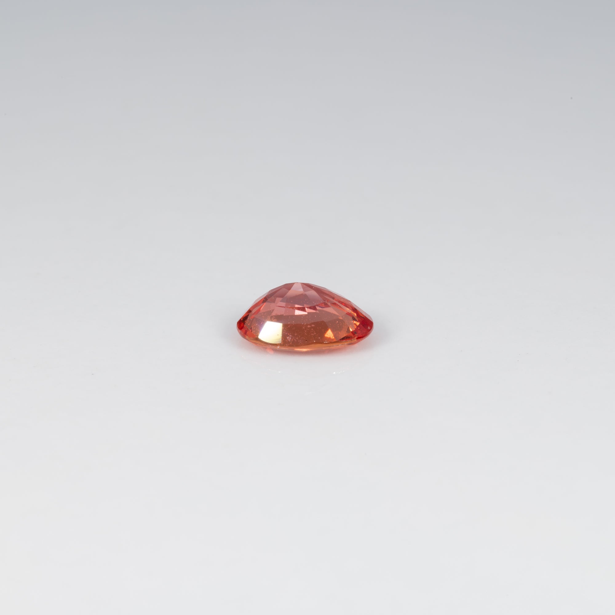 1.25 carat natural Ceylon padparadscha sapphire oval 7.4x6mm loose gemstone – view 4