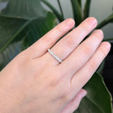 Lab Created Diamonds Band Ring in solid 14k White Gold