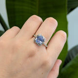Kiara 14K White Gold Ceylon Cornflower Blue Sapphire and Diamond Ring