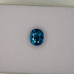 natural cambodian blue zircon oval loose gemstone