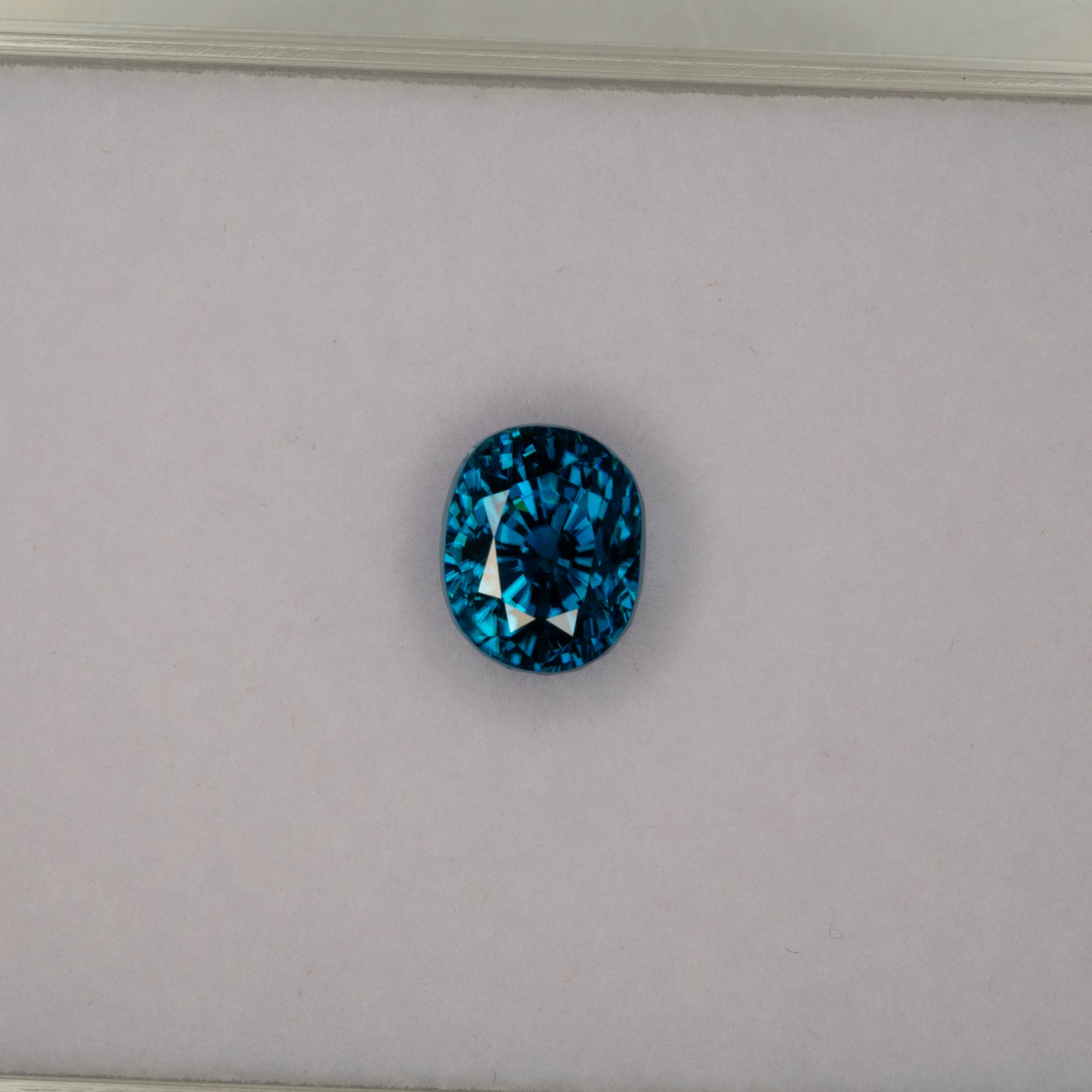 natural cambodian blue zircon oval loose gemstone
