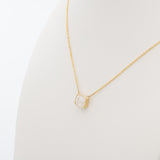 1 Ct Lab Diamond East-West Emerald Cut Pendant Necklace in Solid 14K Gold with Attached Chain – 7x5mm Diamond