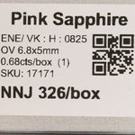 0.68 carat natural pink sapphire oval 6.8x5mm loose gemstone – view 2