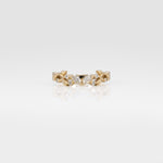 14K yellow gold diamond band