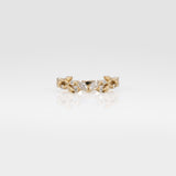 14K yellow gold diamond band