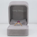 14K yellow gold star ruby ring