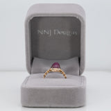 14K yellow gold star ruby ring