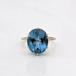 Oval Faceted London Blue Topaz Loose Gemstone 5