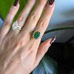 14K yellow gold emerald ring