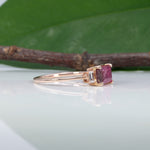 14K rose gold bi-color tourmaline ring