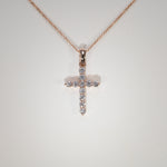 14K Rose Gold Lab Grown Diamond Pendant