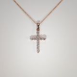 14K Rose Gold Lab Grown Diamond Pendant