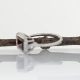 2.9Ct Garnet Ring with Natural Diamond Accents in Solid 14K Gold – Oval 9x7mm Fine Gemstone Ring