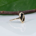 10K yellow gold black onyx ring