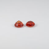 0.69 carat natural Ceylon orange sapphire round 5mm loose gemstone – view 4