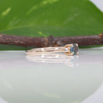 14K yellow gold alexandrite ring