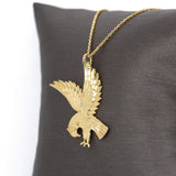 Estate 14K Yellow Gold Golden Eagle Pendant