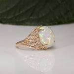 14K yellow gold ethiopian opal ring