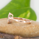 1.2Ct Aquamarine Ring with Earth Mined Diamond Accents: Solid 14K Gold, 7x5mm