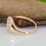 Leo Ring with Natural Diamond Accents in Solid 14K Gold, Fine Jewelry