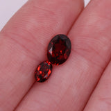 Natural Oval Cut Red Garnet – Calibrated Loose Faceted Gemstone for Jewelry Making
