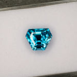 natural cambodian blue zircon shield cut loose gemstone