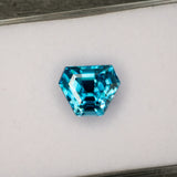 natural cambodian blue zircon shield cut loose gemstone