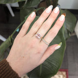 Classic Grace Lab Diamond Band Ring in Solid 14K Rose Gold