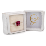 Jazz Solid 14K Gold Bi-color Tourmaline Ring with Natural Diamonds Accents