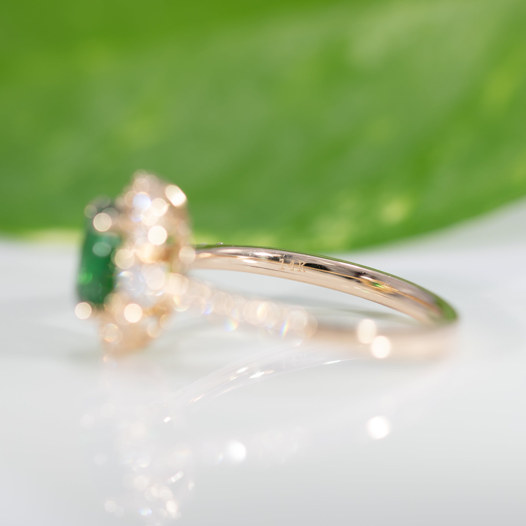 14K Yellow Gold Tsavorite Ring
