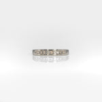 10K white gold diamond estate band