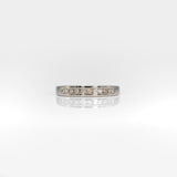 10K white gold diamond estate band